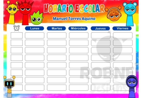 Sprunkis boy Horario Escolar